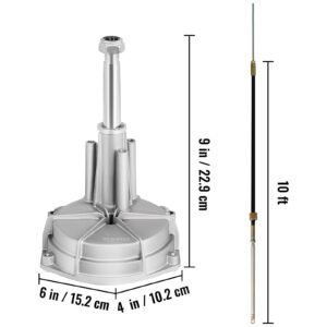 outboard steering system 10' boat steering cable 10 feet marine steering system 3/4'' shaft with 13.5 inch wheel for yachts and waterborne vehicles
