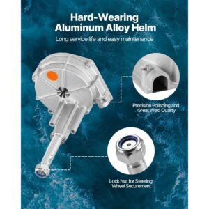 outboard steering system ss13715 safe t quick connect rotary steering system 15' steering cable with 13" wheel durable marine steering system