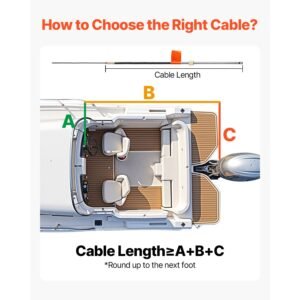 outboard steering system ss13715 safe t quick connect rotary steering system 15' steering cable with 13" wheel durable marine steering system