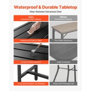 outdoor bar table 63 x 15 in patio bar table waterproof top sturdy metal frame rectangle counter height dining tables outdoor furniture for balcony yard hot tub poolside indoor 3.jpg