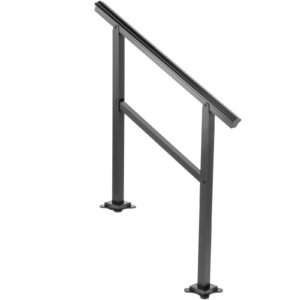 outdoor handrail 165lbs load handrail outdoor stairs aluminum stair handrail 36 x 35" outdoor stair railing transitional range from 0 to 30° staircase handrail fits 2 3 steps with screw kit