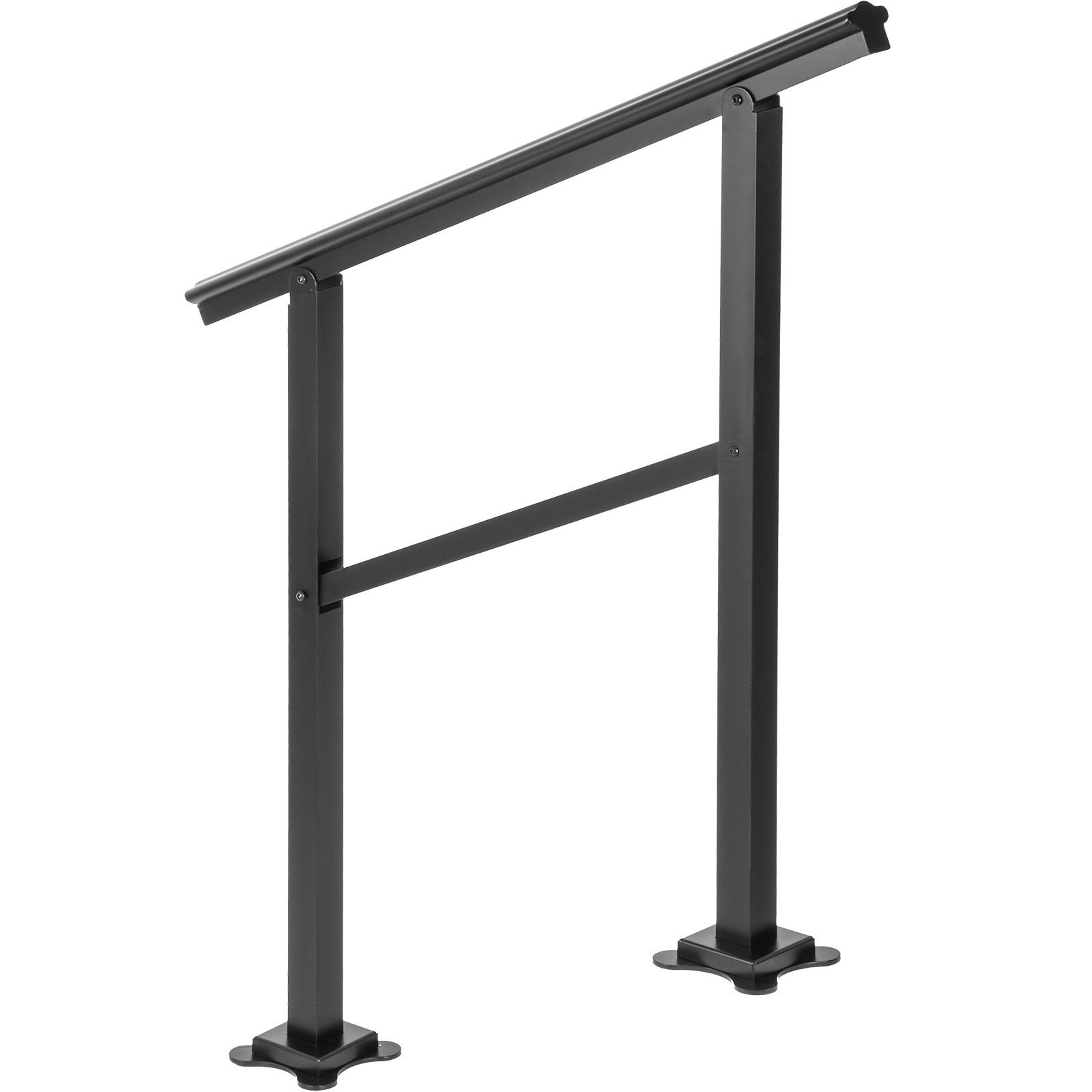 outdoor handrail 165lbs load handrail outdoor stairs aluminum stair handrail 36 x 35" outdoor stair railing transitional range from 0 to 30° staircase handrail fits 2 3 steps with screw kit