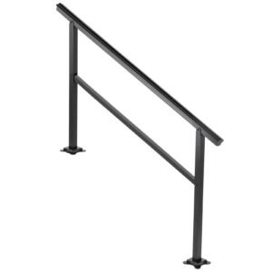 outdoor handrail 165lbs load handrail outdoor stairs aluminum stair handrail 60 x 35" outdoor stair railing transitional range from 0 to 30° staircase handrail fits 4 5 steps with screw kit