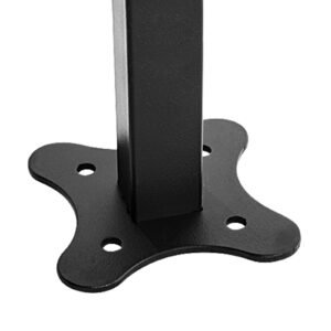 outdoor stair railing, fits for 1 5 steps transitional wrought iron handrail, adjustable exterior stair railing with fence, handrails for concrete steps with installation kit, matte black