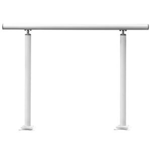 outdoor stair railing kit, 3 ft handrails 2 3 steps, adjustable angle white aluminum stair hand rail for the elderly, handrails for outdoor steps