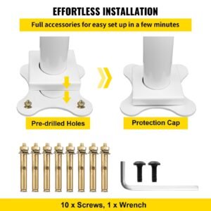 outdoor stair railing kit, 4 ft handrails 1 4 steps, adjustable angle white aluminum stair hand rail for the elderly, handrails for outdoor steps