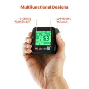 outlet tester, electrical gfci trip tester, lcd display receptacle detector for 7 common wiring faults, 3 prong socket detector with auto shutoff & low battery indicator, cat ii 300v rating