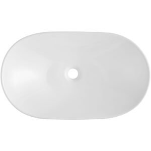 oval vessel sink, 23.3" x 14.2" bathroom vessel sink bowl countertop, white ceramic bathroom sinks above counter, bowl sink with modern style, well packaged for bathroom, hotel, toilet, rv