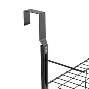 over the door pantry organizer, 9 tier pantry organization and storage, heavy duty steel hanging spice rack, adjustable wall seasoning shelves, for home kitchen laundry room bathroom, black