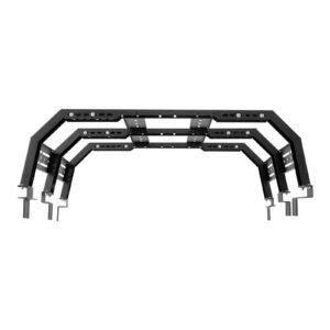overland truck bed rack, 51.2 65.4 in width, adjustable overland bed cargo rack with sidebar, 900 lbs static capacity, compatible with mid size trucks tacoma/ranger/gladiator jt/colorado/canyon
