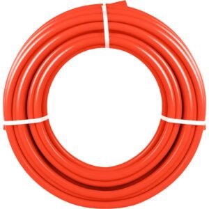 Oxygen Barrier 1/2 Inch 300 Feet Tube Coil EVOH PEX-B Pipe, for Residential Commercial Radiant Floor Heating, Red
