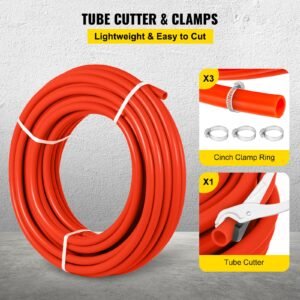 oxygen barrier 1/2 inch 300 feet tube coil evoh pex b pipe, for residential commercial radiant floor heating, red