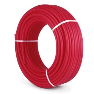 oxygen barrier pex tubing 1/2 inch x 500 feet tube coil evoh pex b pipe for residential commercial radiant floor heating pex pipe (1/2" o2 barrier, 500ft/red)