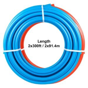 oxygen barrier pex tubing 300ft red + 300ft blue 1/2 inch radiant floor pex pipe radiant heat floor heating plumbing cold and hot water tubing