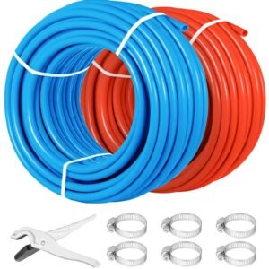 oxygen barrier pex tubing 300ft red + 300ft blue 1/2 inch radiant floor pex pipe radiant heat floor heating plumbing cold and hot water tubing