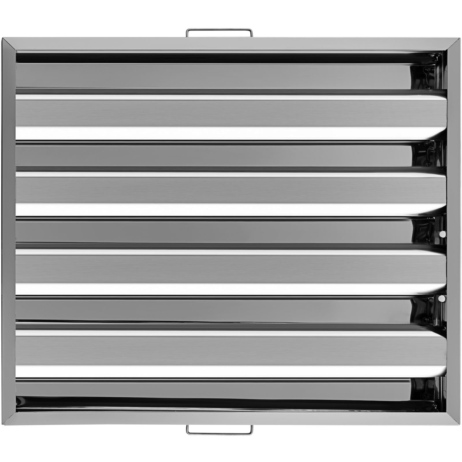 pack of 6 hood filters 19.5w x 24.5h inch, 430 stainless steel 4 grooves commercial hood filters, range hood filter for grease rated commercial kitchen exhaust hoods