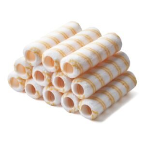 paint roller covers, 12 pack 9 inch shedless roller covers, 3/8 inch nap high dense roller covers for roller frame & paint roller kit, paint rollers for painting walls, house painting supplies