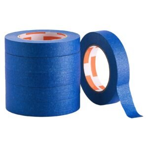 painters tape, 1 inch wide (0.94 in x 60 yds), 6 rolls, blue painter tape for painting, edge, trim, ceiling, masking tape protects surfaces and removes easily, diy craft art, labeling decoration