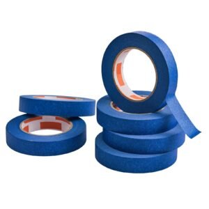 Painters Tape, 1 Inch Wide (0.94 In x 60 Yds), 6 Rolls, Blue Painter Tape for Painting, Edge, Trim, Ceiling, Masking Tape Protects Surfaces and Removes Easily, DIY Craft Art, Labeling Decoration