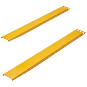 pallet fork extensions, 72" length 4.5" width, heavy duty carbon steel fork extensions for forklifts, 1 pair forklift extensions, industrial forklift fork attachments for forklift truck, yellow