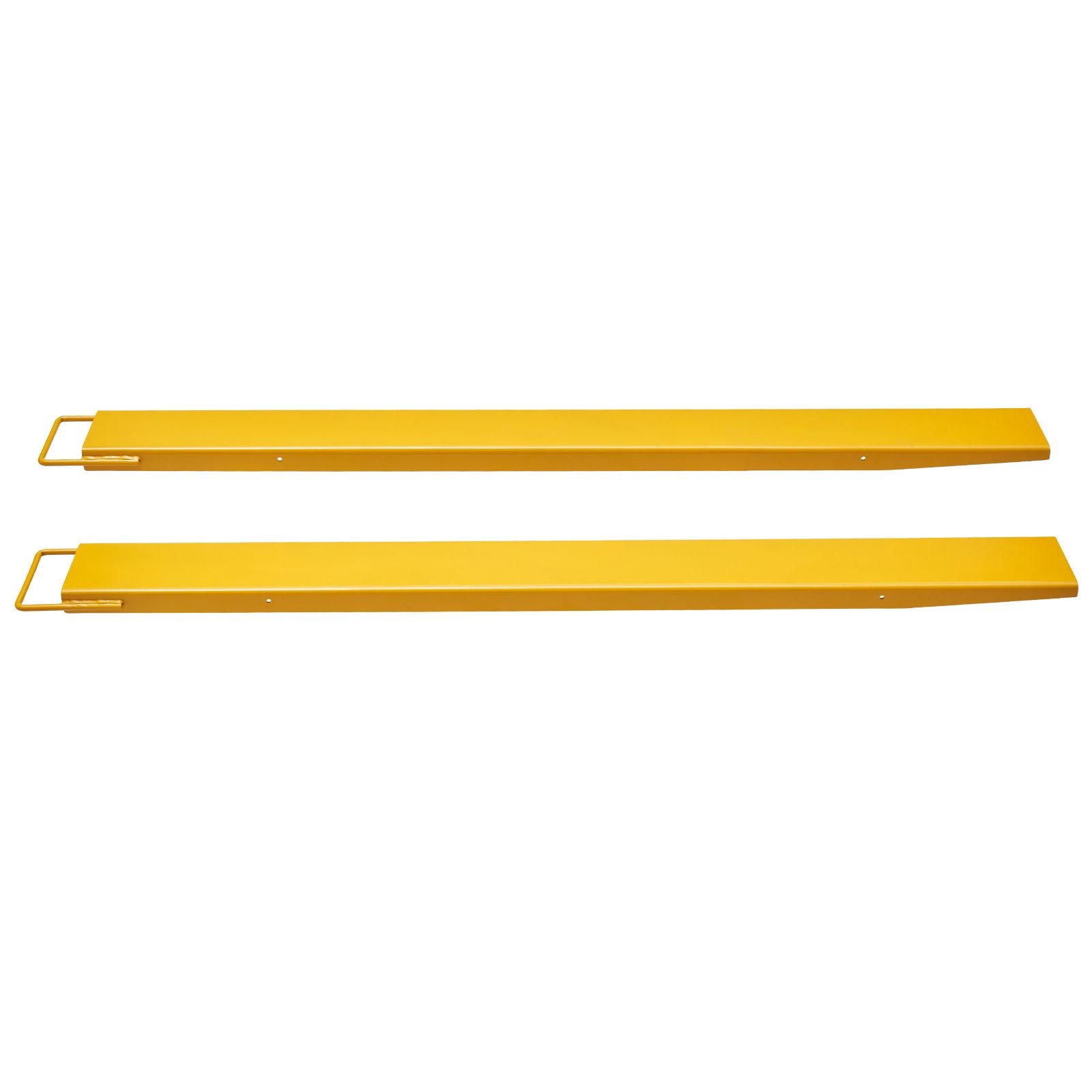 pallet fork extensions, 72" length 4.5" width, heavy duty carbon steel fork extensions for forklifts, 1 pair forklift extensions, industrial forklift fork attachments for forklift truck, yellow