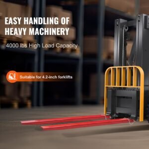 pallet fork extensions, 82" length 4.5" width, heavy duty carbon steel fork extensions for forklifts, 1 pair forklift extensions with pins, forklift fork attachments for forklift truck, red