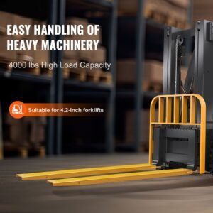 pallet fork extensions, 84" length 4.5" width, heavy duty carbon steel fork extensions for forklifts, 1 pair forklift extensions, industrial forklift fork attachments for forklift truck, yellow