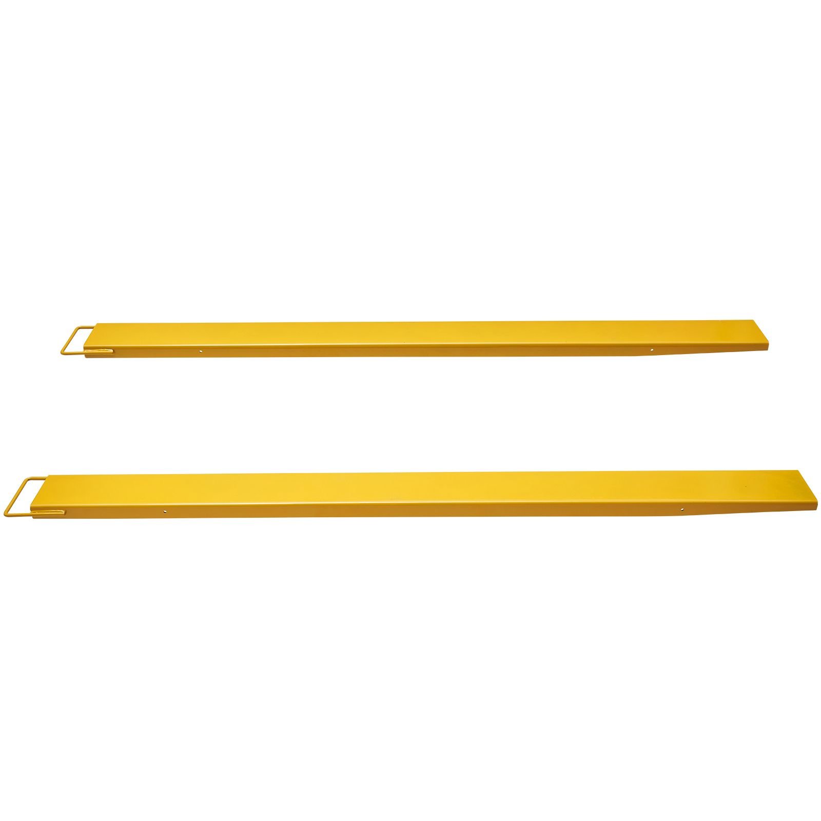 pallet fork extensions, 96" length 6.5" width, heavy duty carbon steel fork extensions for forklifts, 1 pair forklift extensions, industrial forklift fork attachments for forklift truck, yellow