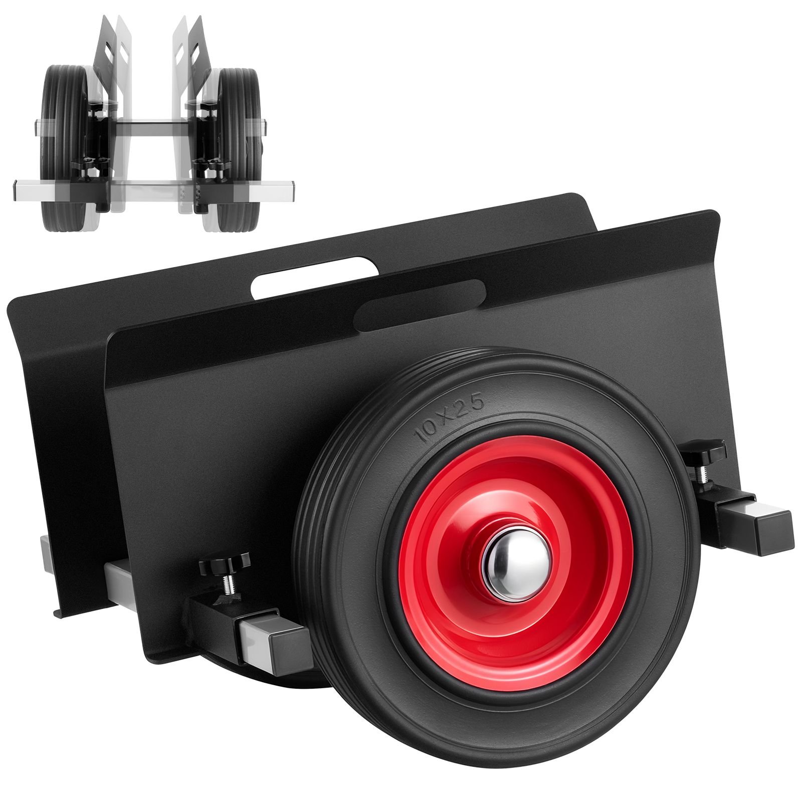 panel dolly, 1000 lbs load capacity, drywall mover with 10 inch rubber wheels fits different terrain, adjustable clamp panel cart for steel panels, mattress, doors and drywall sheet, black