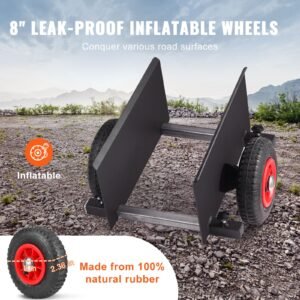 panel dolly, 600lbs capacity slab dolly, heavy duty drywall mover with 8" pneumatic wheels, adjustable clamp panel cart for drywall sheet, material handling, all terrain moving cart