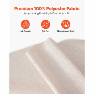 panel track blinds, extendable track from 45.8 in to 86 in w, trimmable panel curtains up to 96 in h, adjustable vertical panel blinds for sliding doors, patio doors, room divider, light brown