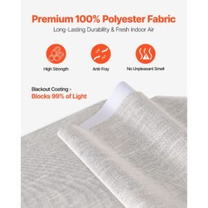panel track blinds, extendable track from 45.8 in to 86 in w, trimmable panel curtains up to 96 in h, vertical blackout panel blinds for sliding doors, patio doors, room divider, light gray