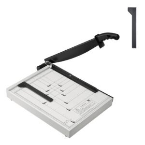 Paper Cutter, Guillotine Trimmer, 15" Cut Length, 16 Sheets Capacity, Heavy Duty Guillotine Paper Cutter with Guard Rail/Blade Lock for Cardstock/Cardboard, Paper Trimmer for Home Office School