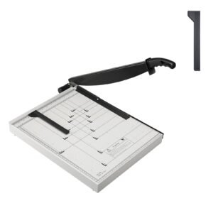 Paper Cutter, Guillotine Trimmer, 18" Cut Length, 15 Sheets Capacity, Heavy Duty Guillotine Paper Cutter with Guard Rail/Blade Lock for Cardstock/Cardboard, Paper Trimmer for Home Office School