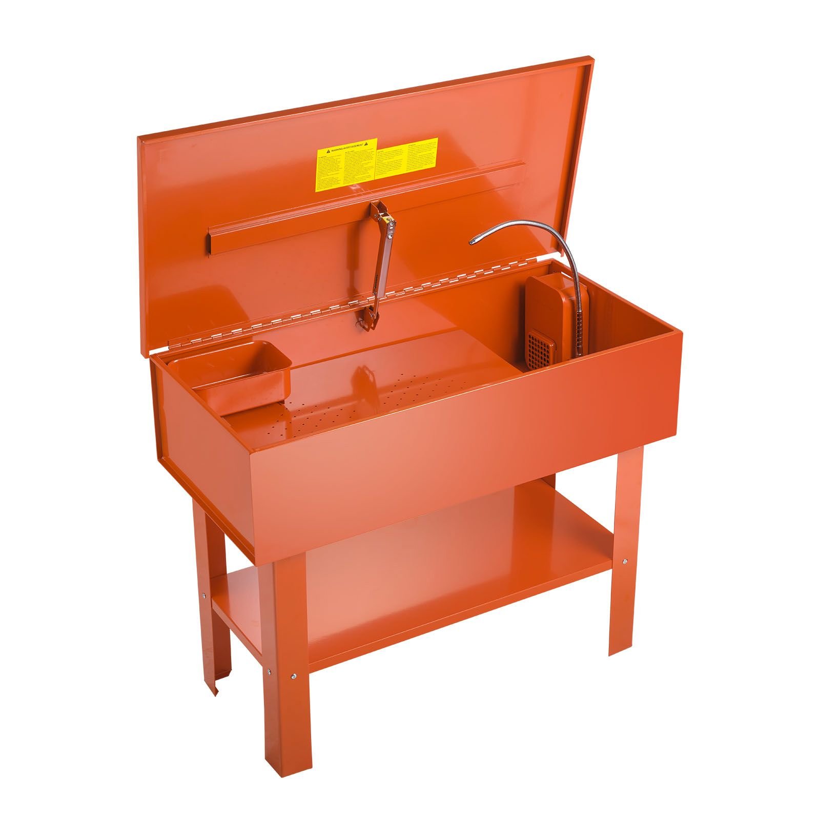 parts washer 40 gallon, 17 gallon solvent capacity, 1 gallon per minute max pump output, steel cabinet electric pump automotive parts washer cleaner for wheel bearings, gears, and carburetors