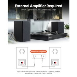 passive bookshelf speaker, 300w, book shelf stereo speakers with 5.25 inch woofer and 1 inch tweeter, detachable grille, 65hz 20khz frequency response, wooden enclosure (1 pair)
