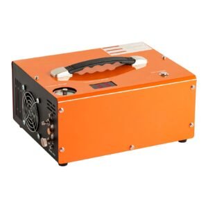 pcp air compressor, 4500psi portable pcp airgun compressor with built in converter, auto stop | dc12v/ac120v | oil & water free paintball tank compressor pump for air rifle, scuba diving bottle