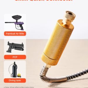 pcp air compressor, 800w dual cylinder pcp airgun compressor 4500psi/30mpa with built in fan cooling system, auto stop | oil free paintball tank compressor for air rifle, scuba diving bottle