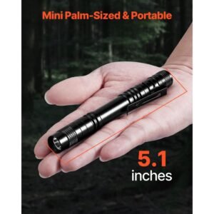 pen light, 2 pack 100 lumens pocket flashlight with clip, ipx4 waterproof portable penlight, compact and lightweight for tight spaces, work, inspection, emergency, mechanics, outdoor use