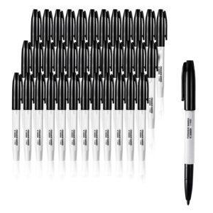 Permanent Markers, 36 Pack Black Permanent Marker Set, Quick Drying & Fade Resistant, Fine Point Markers for Plastic, Paper, Metal, and More
