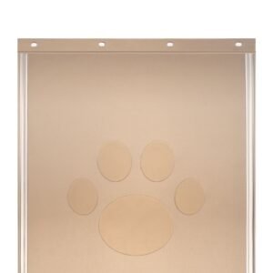 pet door replacement flap, compatible with flap pet doors, measures 5.25" x 8.13" longer lasting, weather proof, thickened pvc dog door replacement flap with long magnetic strip (small)