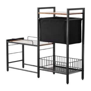 pet feeding station with storage, elevated dog bowls, raised dog bowl stand, dog food storage and feeder station with storage shelves, pet toy storage organizer, for large medium small dogs