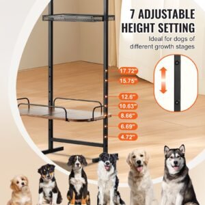 pet feeding station with storage, elevated dog bowls, raised dog bowl stand, dog food storage and feeder station with storage shelves, pet toy storage organizer, for large medium small dogs