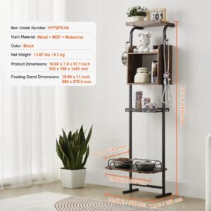 pet feeding station with storage, elevated dog bowls, raised dog bowl stand, dog food storage and feeder station with storage shelves, pet toy storage organizer, for large medium small dogs