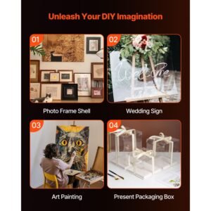 pet/plexiglass sheets, 5 pack plastic sheet, 24 x 36 inch 0.04 inch thick transparent clear flexible plastic panels for craft, replacement picture frame glass, diy display project, easy to cut