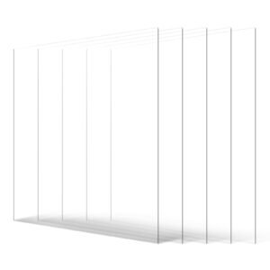 pet/plexiglass sheets, 5 pack plastic sheet, 24 x 36 inch 0.04 inch thick transparent clear flexible plastic panels for craft, replacement picture frame glass, diy display project, easy to cut