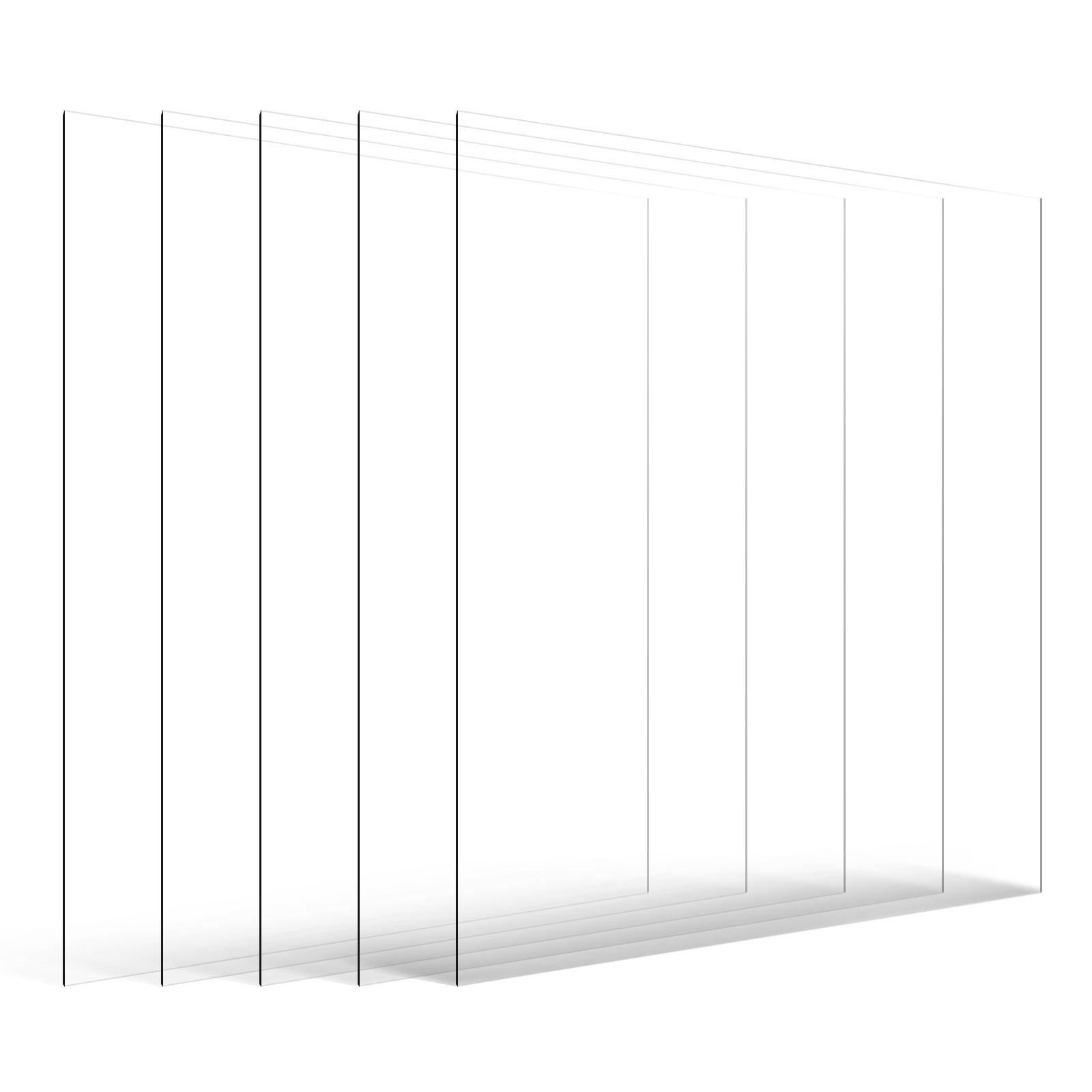 pet/plexiglass sheets, 5 pack plastic sheet, 24 x 36 inch 0.04 inch thick transparent clear flexible plastic panels for craft, replacement picture frame glass, diy display project, easy to cut
