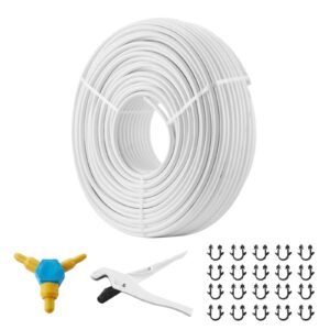 PEX-AL-PEX Tube, 656ft, 5/8'' Diameter Aluminum-Plastic Composite Pipe Oxygen Barrier Radiant Floor PEX Pipe, 0.08'' Thickness Radiant Heat Floor Plumbing Inner Aluminum Layer PEX Tubing Pipe