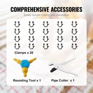pex al pex tube, 656ft, 5/8'' diameter aluminum plastic composite pipe oxygen barrier radiant floor pex pipe, 0.08'' thickness radiant heat floor plumbing inner aluminum layer pex tubing pipe