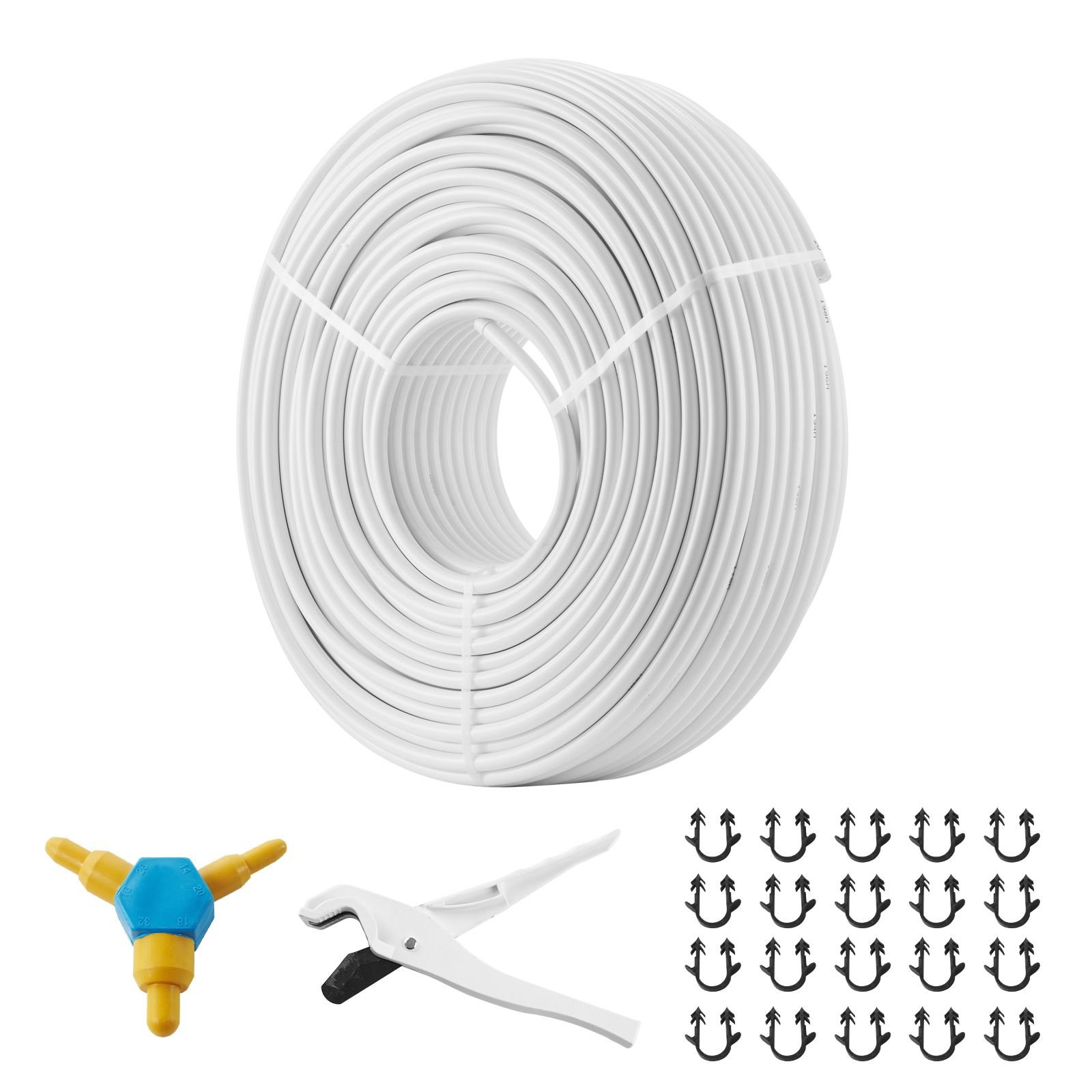pex al pex tube, 656ft, 5/8'' diameter aluminum plastic composite pipe oxygen barrier radiant floor pex pipe, 0.08'' thickness radiant heat floor plumbing inner aluminum layer pex tubing pipe